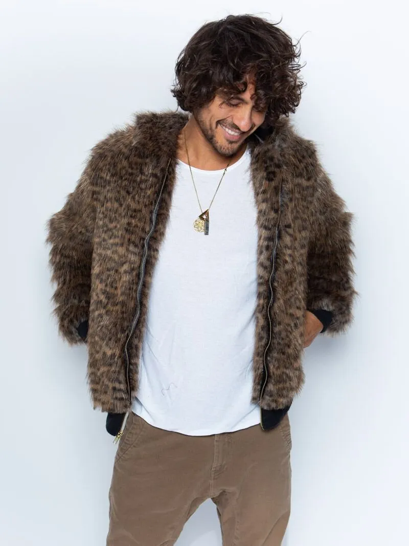 Savannah Cat Classic Faux Fur Bomber Jacket | Men's