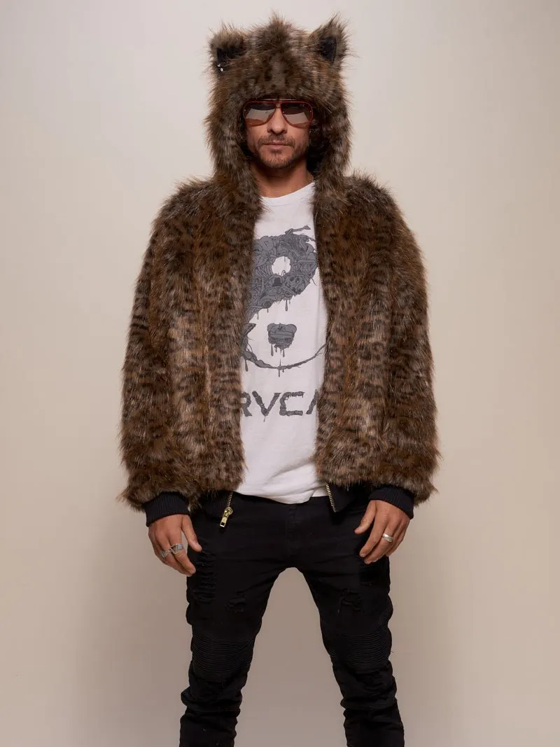 Savannah Cat Classic Faux Fur Bomber Jacket | Men's