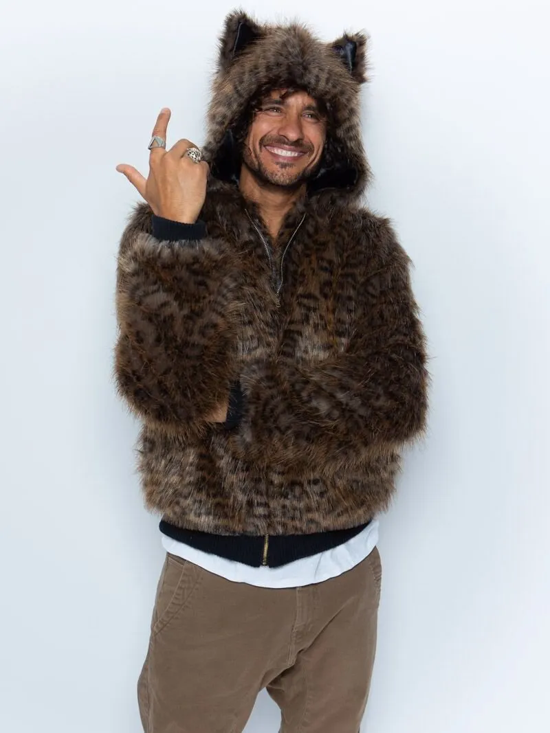 Savannah Cat Classic Faux Fur Bomber Jacket | Men's