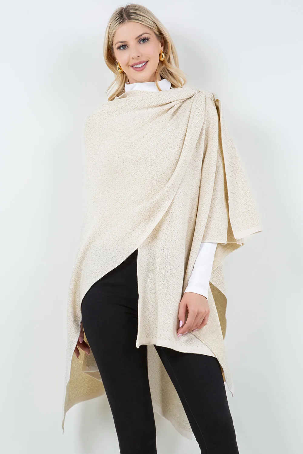 SH-4308 Metallic Shawl with Loop