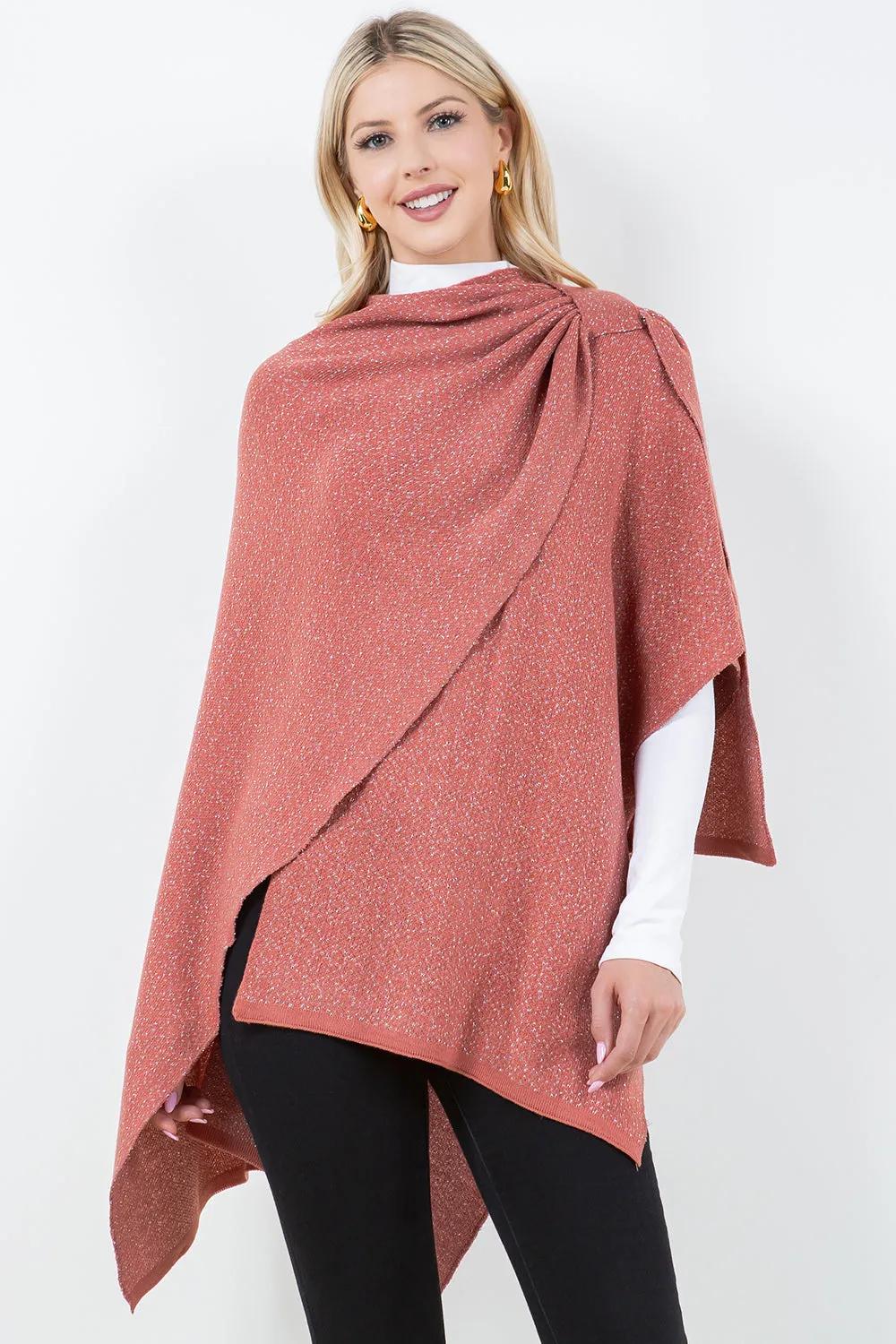 SH-4308 Metallic Shawl with Loop