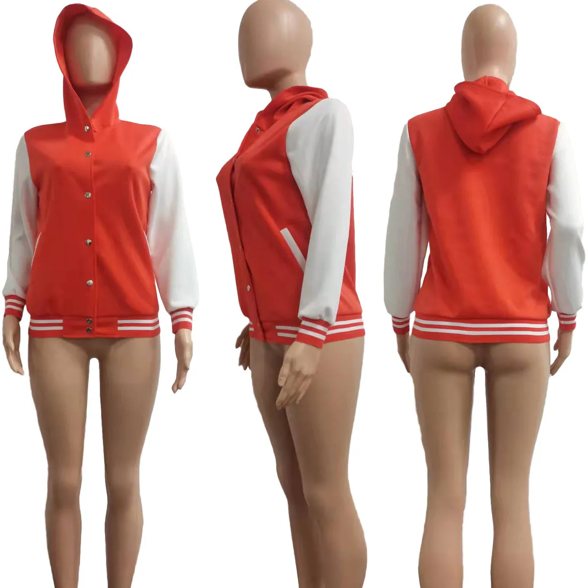 Solid rib bomber jacket AY3146