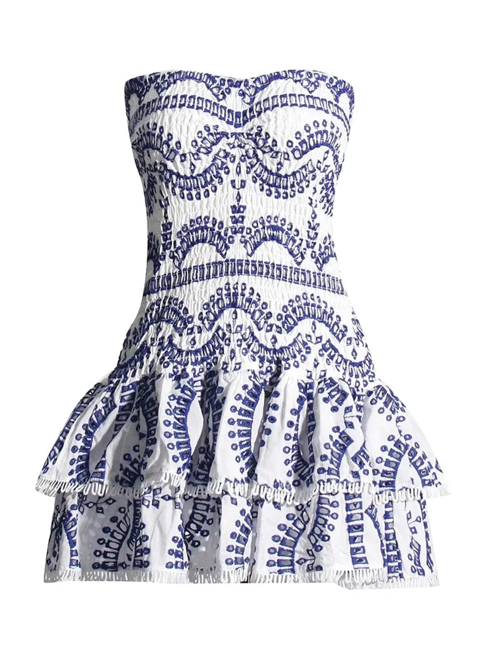Sophia Sleeveless Spliced Ruffles Mini Dress